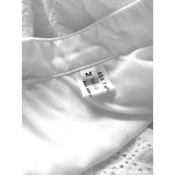 ASA dress white med eyelet fully lined cotton 35 ch 35 Long - Picture 11 of 16